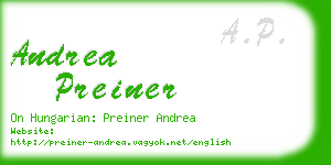 andrea preiner business card